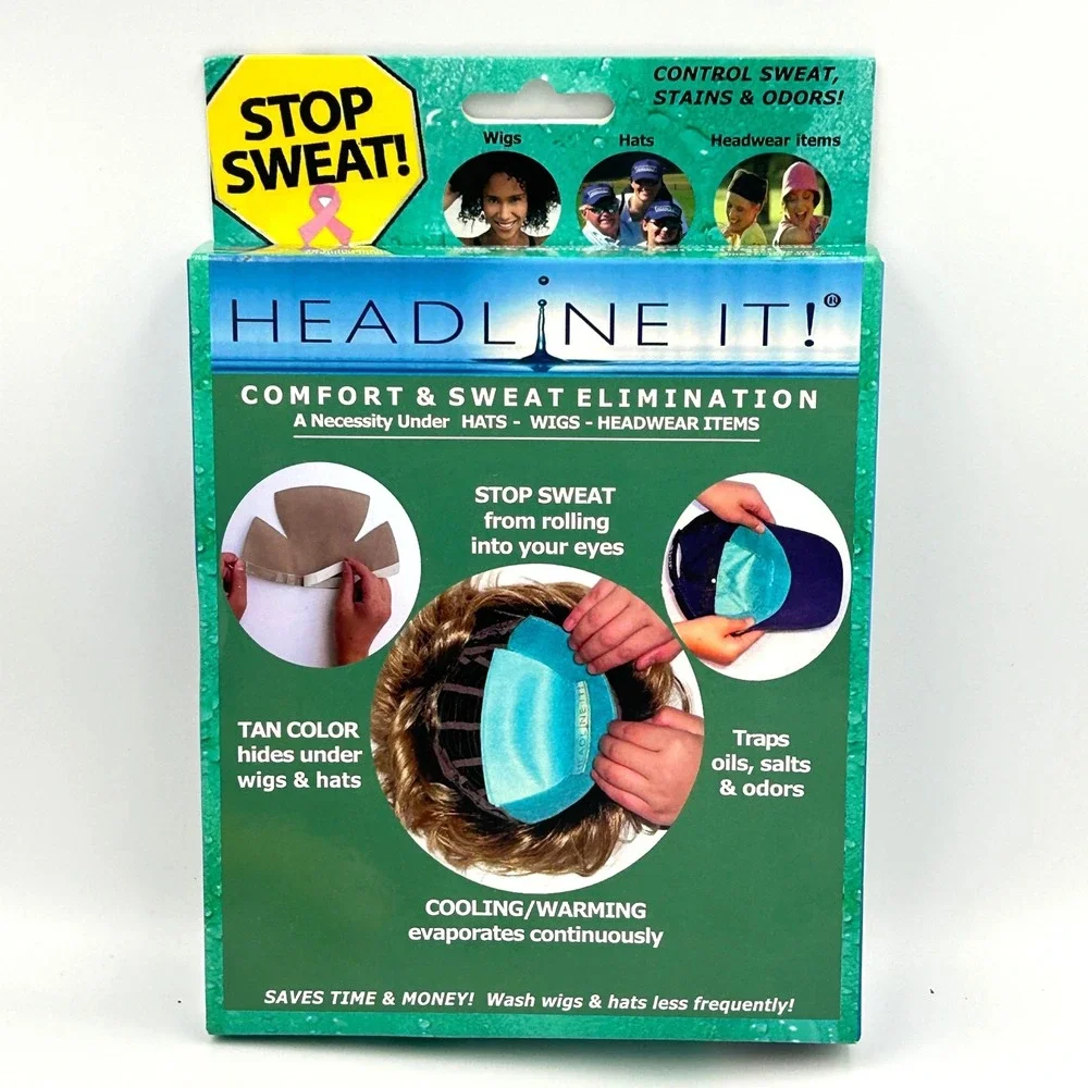 Headline It! Sweat Blocker Liners for Wigs & Hats‎ - 10pk Tan Comfort Shield